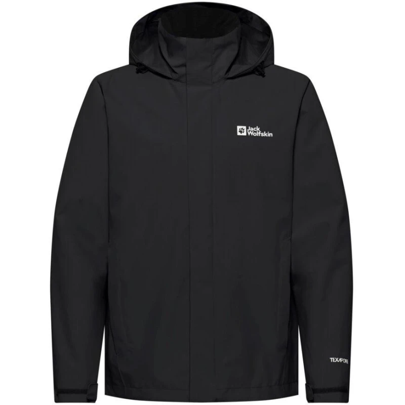Image of Jack Wolfskin Mens Trailtime Breathable Waterproof Jacket Black male 2X Large