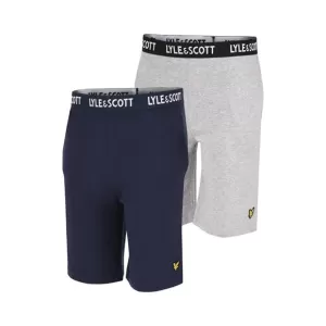 Image of Lyle & Scott Boys 2 Pack Lounge Shorts - Navy, Size 8-9 Years