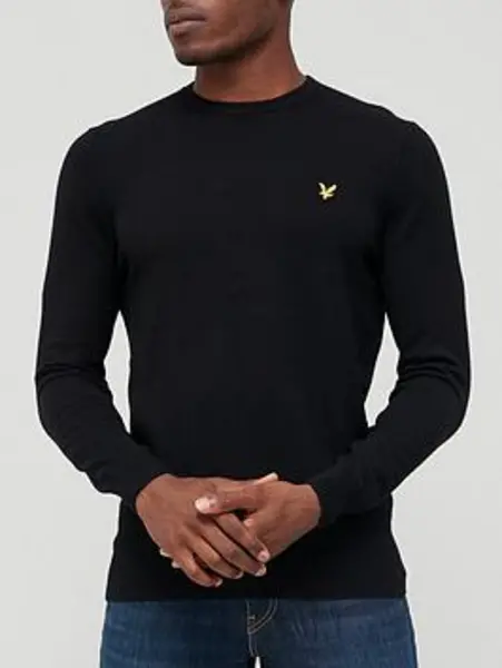 Image of Lyle and Scott Merino Crew Knit Sweater - Size L