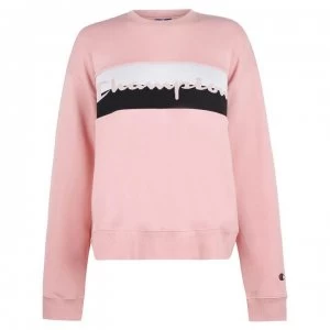 Image of Champion Woven Logo Sweatshirt - Pink