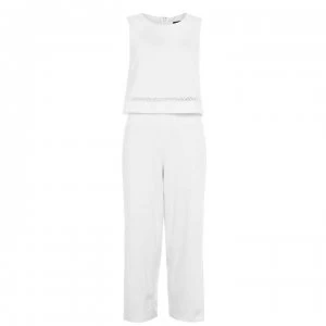 Image of DKNY Popover Jumpsuit - Cream CRM