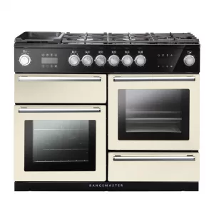 Image of Rangemaster NEX110SODFFIVC (119800) Nexus Steam 110cm Dual Fuel Range Cooker Ivory/Chrome