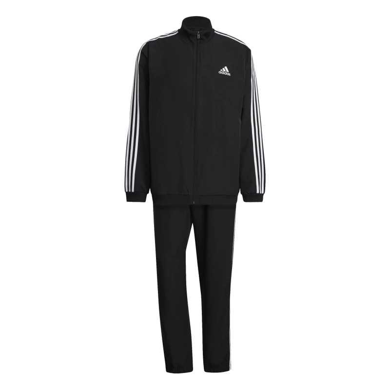 Image of adidas AEROREADY Essentials Regular-Fit 3-Stripes Track Suit Mens Black/White male 46 (56)