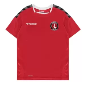Image of Hummel Charlton Athletic Training Shirt 2020 2021 Juniors - Red