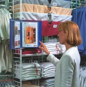 Image of Tarifold A4 Wall Unit with 10 Blue Pockets