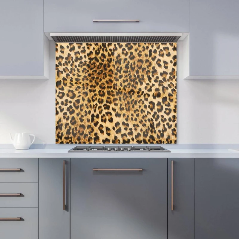 Image of Warren Reed - Designer Wild Animal Pattern Kitchen Splashback in Brown Size: 700mm x 750mm Brown Unisex 700mm x 750mm