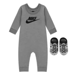 Image of Nike Coverall 2 Piece Set Baby Boys - Grey