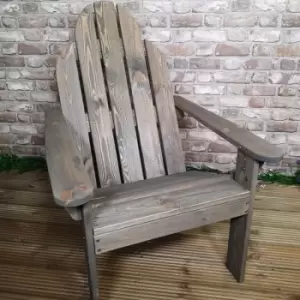 Image of Koopman - Adirondack Wooden Relaxing Chair For Patio/Garden Natural Grey Wash Outdoor /Indoor