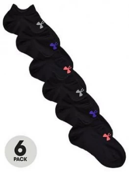 Image of Urban Armor Gear Girls 6 Pack Essential Trainer Liner Socks - Black