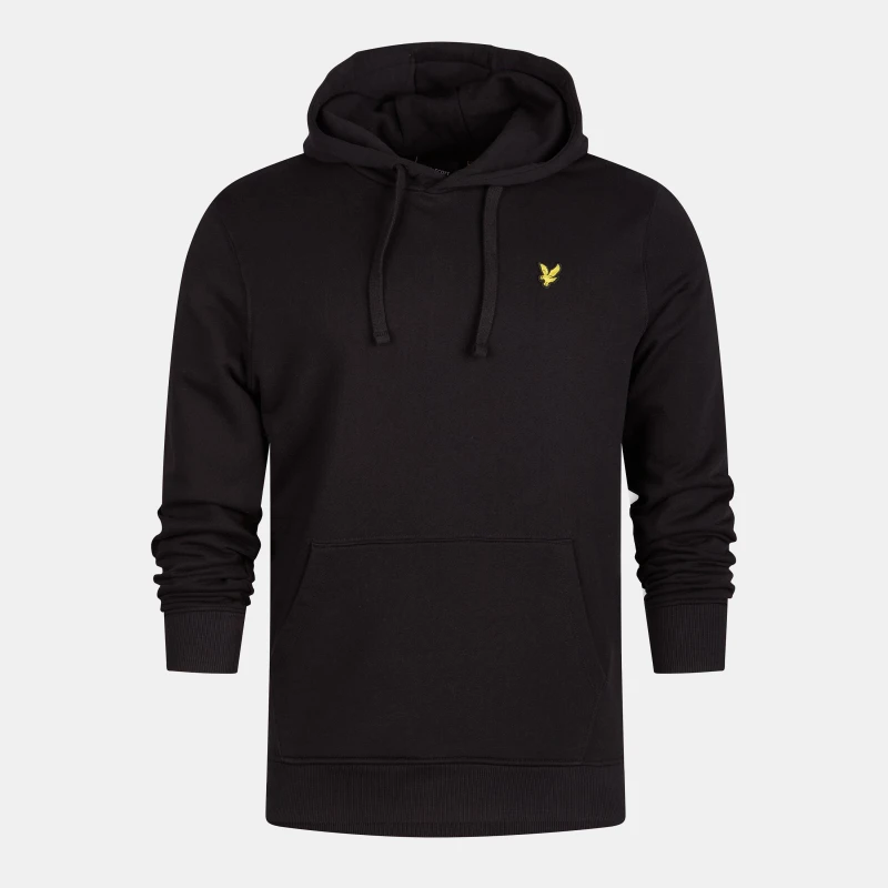Image of Lyle & Scott Logo Pullover Hoodie Jet Black M