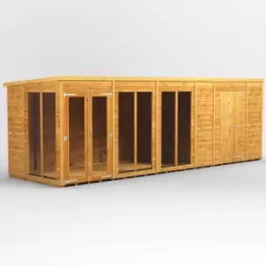 Image of 20x6 Power Pent Summerhouse Combi Building including 6ft Side Store