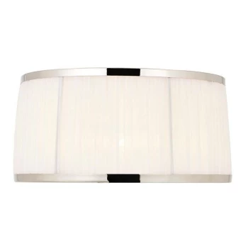 Image of Interiors - White And Nickel Thirteen Inch Shade, E14