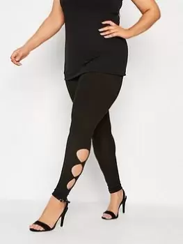 Image of Yours Keyhole Legging Black, Size 20, Women