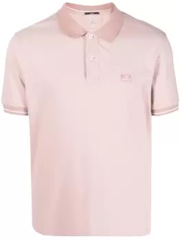 Image of C.P COMPANY Logo-embroidered Polo Shirt Light Pink