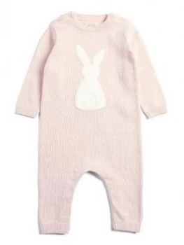 Image of Mamas & Papas Knitted Bunny Romper Baby Girls