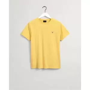 Image of Gant Crew Logo T Shirt - Yellow