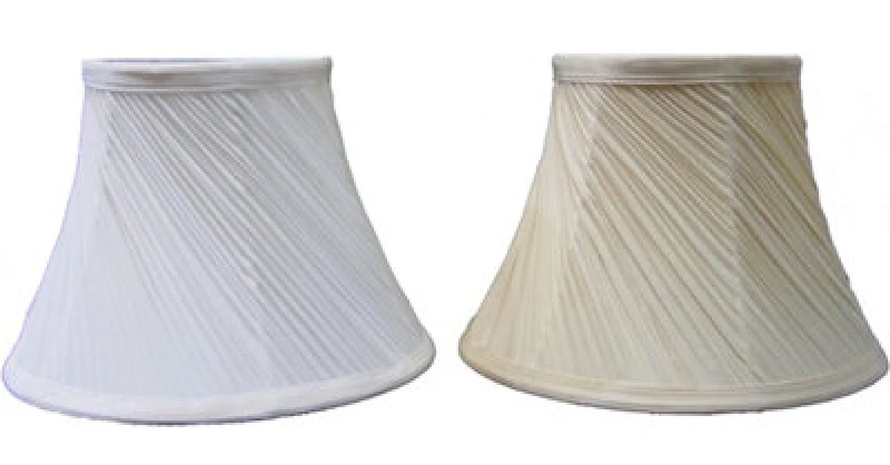 Image of K Living 14" Mushroom Swirl Pleated Ceiling Table Lamp Shade - Champagne