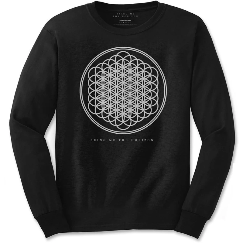 Image of Bring Me The Horizon Mens Sempiternal Long-Sleeved T-Shirt in Black Size: XL Black Male XL