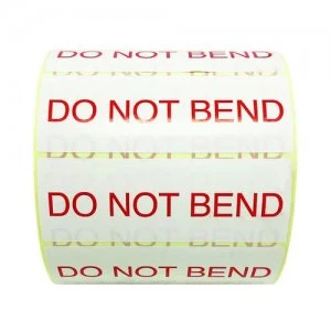 Image of Do Not Bend Thermal Transfer Labels 101mm x 36mm 1000 Per Roll MA07626