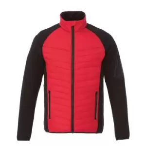 Image of Elevate Mens Banff Hybrid Insulated Jacket (S) (Red)