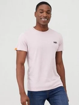 Image of Superdry Orange Label Vintage Embroidery T-Shirt - Pink Size M Men