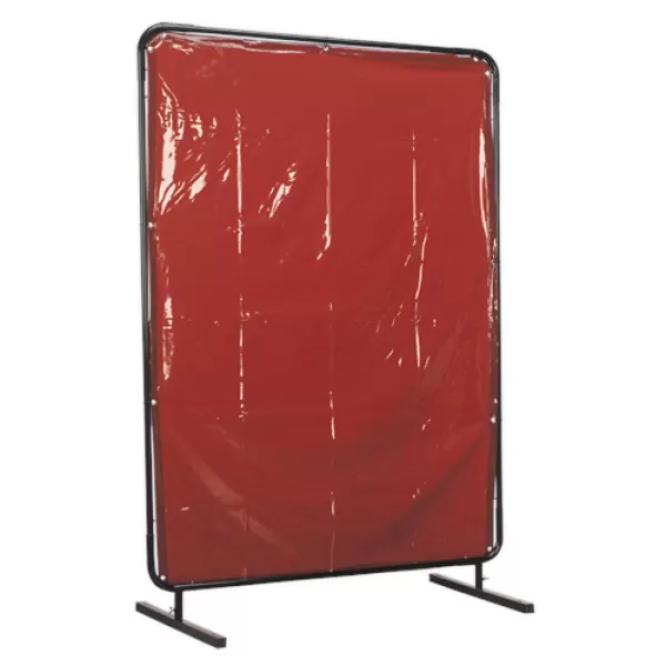 Image of Sealey SSP99 Workshop Welding Curtain to BS EN 1598 & Frame 1.3 x 1.75mtr