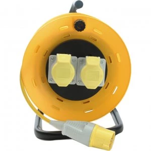 Image of Faithfull 2 Socket Cable Extension Reel 110v 25m