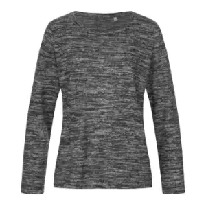 Image of Stedman Womens/Ladies Stars Crew Neck Knitted Sweater (S) (Dark Grey Melange)