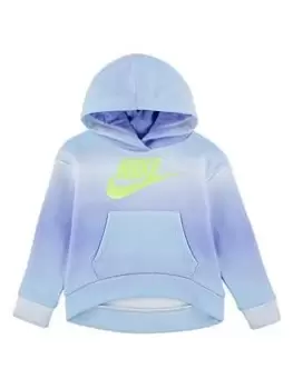 Image of Nike Kids Girls Printed Club Overhead Hoody, Light Purple, Size 5-6 Years, Women