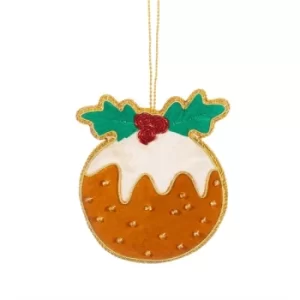 Image of Christmas Pudding Zari Decoration