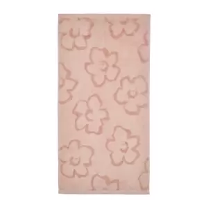 Image of Ted Baker Magnolia Bath Sheet, Soft Pink