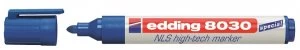 Image of Edding 8030 NLS Marker Blue Pack 10