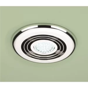 Image of HIB Cyclone Chrome Wet Room Inline Fan with LED Lights
