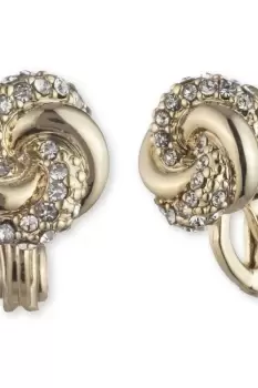 Image of CE SM PAVE KNOT BUTTON - GLD/CRY