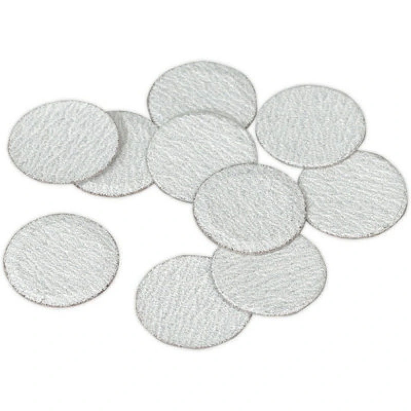 Image of Loops 10 PACK - 75mm Hook & Loop Mini Sanding Discs - 80 Grit Aluminium Oxide Sheet Multi