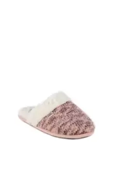 Image of Fluffy Knit Mule Slippers