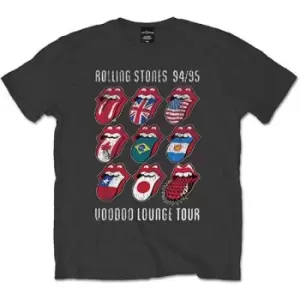 Image of The Rolling Stones - Voodoo Lounge Tongues Unisex Small T-Shirt - Grey