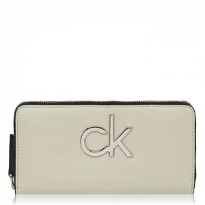 Image of Calvin Klein Re Lock Zip Around Purse - PETAL GREEN LKC