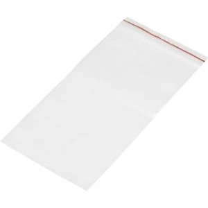 Image of Grip seal bag wo write on panel W x H 100 mm x 200 mm Transparent Polyethyl