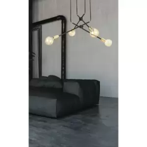 Image of Geomet Black Multi Arm Pendant Ceiling Light 4x E27