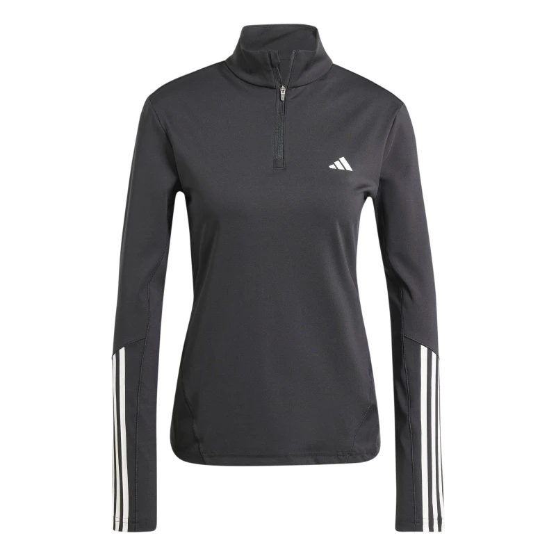 Image of adidas Womens Long-Sleeve Performance Gym Top Black female S (8-10)