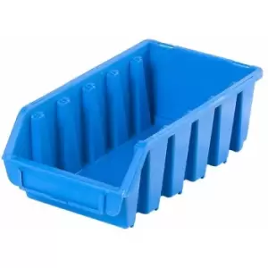 Image of Ergo L Box Plastic Parts Storage Stacking 116x212x75mm - Colour Blue - Pack of 10
