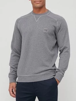 Image of Hugo Boss Westart Crewneck Sweatshirt Silver Size L Men