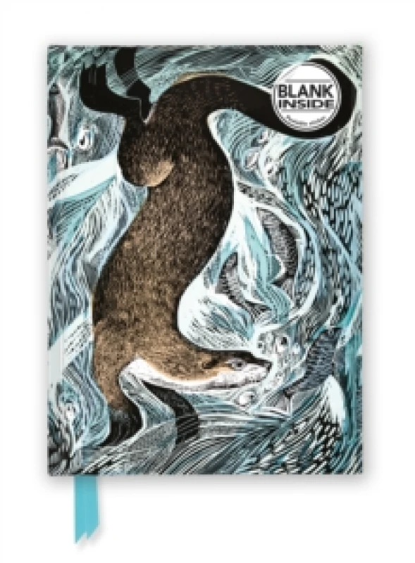 Image of Angela Harding: Fishing Otter (Foiled Blank Journal) Notebook / blank book