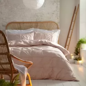 Image of Appletree Luminia Coral 100% Cotton Duvet Cover and Pillowcase Set Coral