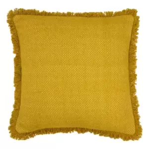 Image of Sienna Twill Woven Cushion Ochre, Ochre / 45 x 45cm / Polyester Filled