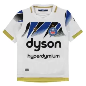 Image of Macron Bath Away Replica Jersey Juniors - White