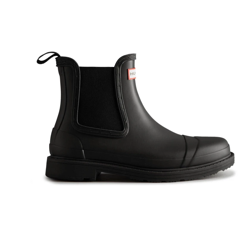 Image of Hunter Comando Chelsea Wellington Boots - Black 3