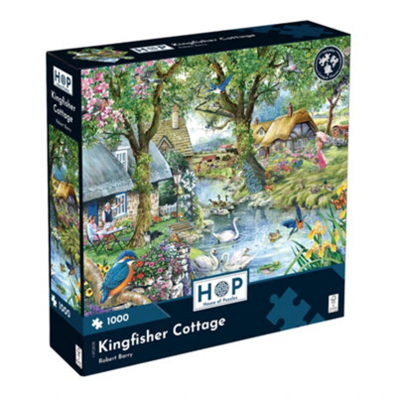 Image of The House of Puzzles Kingfisher Cottage 1000 Piece Jigsaw Puzzle