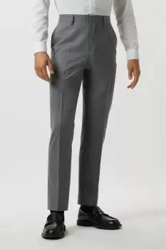 Image of Tailored Grey Mini Herringbone Suit Trousers